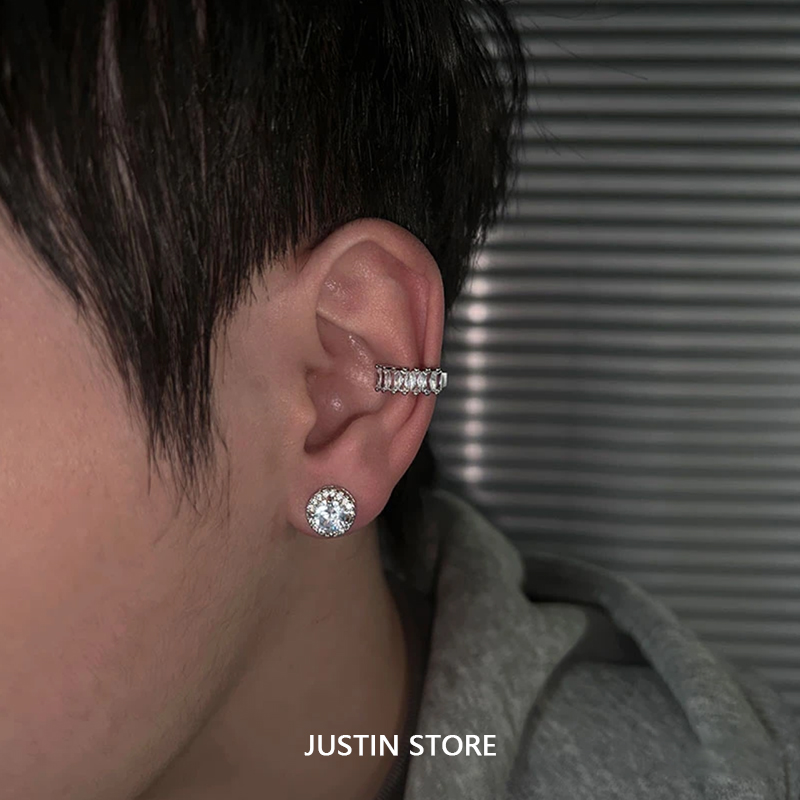 镶钻锆石耳骨夹单只无耳洞