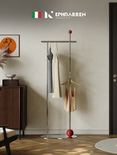 设计师床创意衣帽架不锈钢轻奢高级感卧室落地客厅家用意式挂衣架