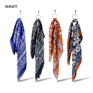 KRZT复古腰果花方巾丝巾嘻哈街舞hiphop裤 巾垂感ins女头巾领巾