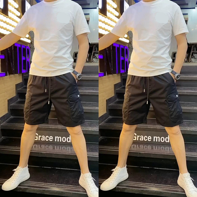 休闲宽松工装短裤男潮