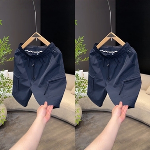 2025年夏季新款薄款速干工资短裤男士时尚休闲潮流百搭透气五分裤