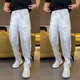 新款 潮流薄款 时尚 BXBM2025夏季 百搭中国风印花长裤 男士 透气休闲裤