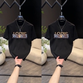 薄款 刺绣圆领短袖 T恤上衣男士 2025年夏季 简约舒适百搭休闲半袖 ins