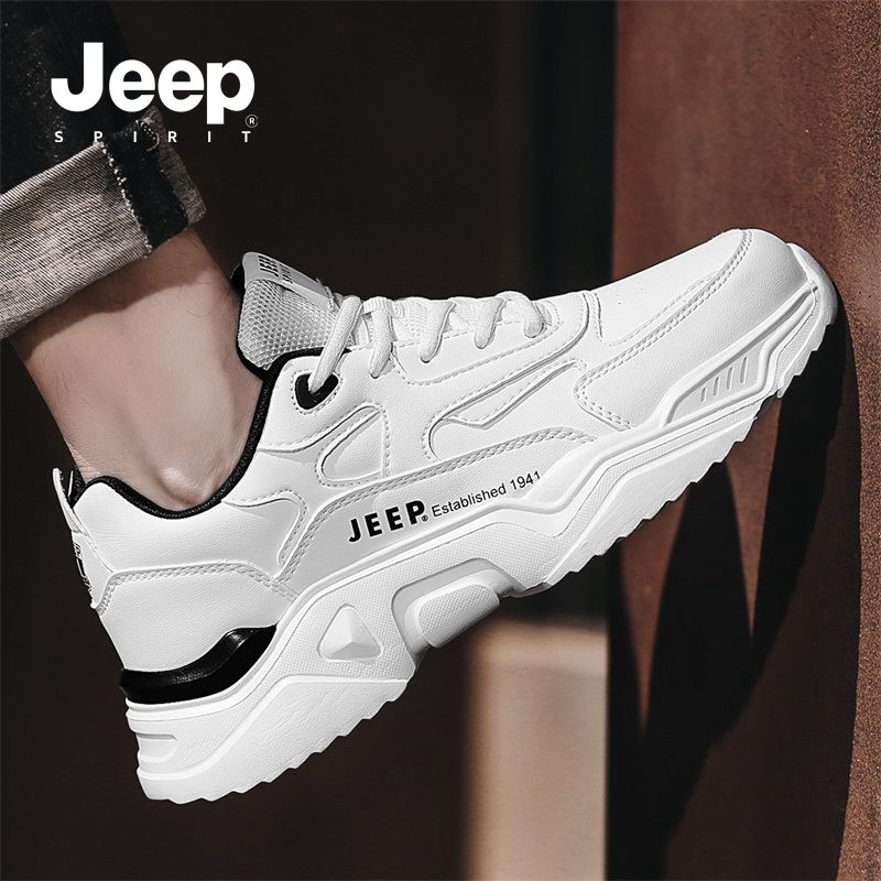 jeep小白鞋男厚底百搭品牌鞋男潮