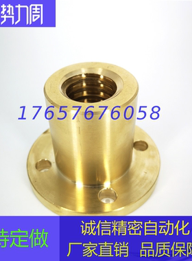 替代米思米型30度梯形丝杆铜螺母螺MTSFR MTSFL8/10/12/16/18-50