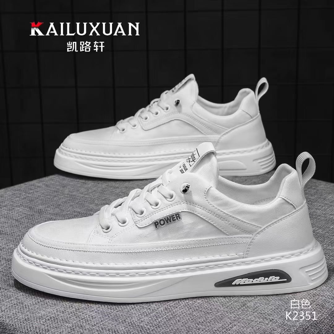 凯路轩男鞋2023新款夏季透气帆布面小白鞋男款运动休闲板鞋k2351