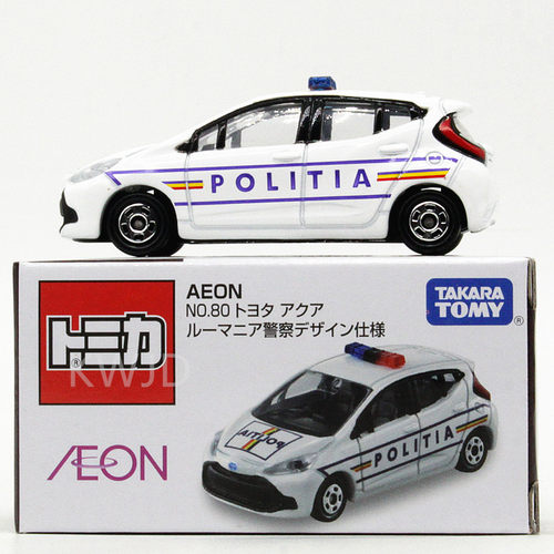 TOMY多美卡tomica合金小汽车模型永旺特别版80丰田罗马尼亚警察车