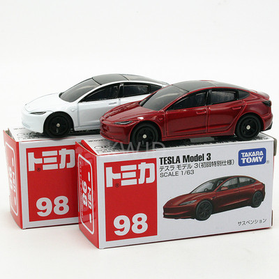 TOMY多美卡tomica合金玩具小汽车模型新98号特斯拉 TESLA Model 3