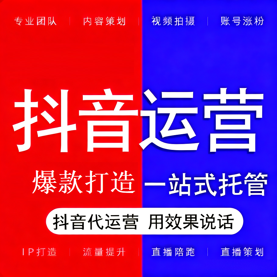 抖音代运营短视频号运营抖店运营抖音直播陪跑企业个人账号IP运营