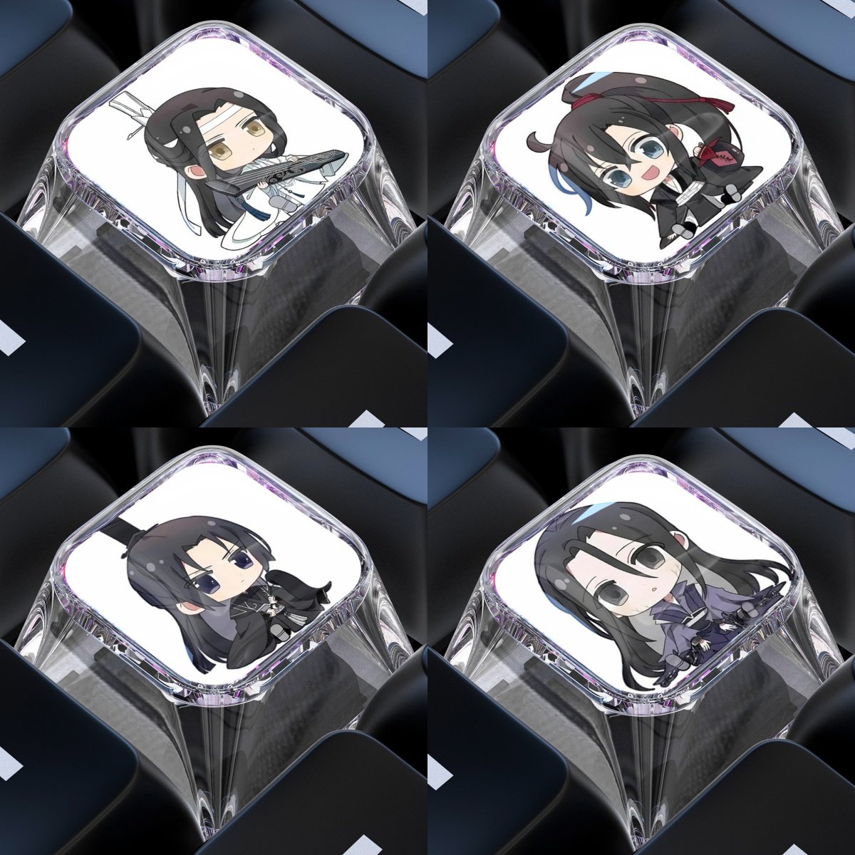thumbnail for ESC keycaps, single cartoon Q-version Magic Grandmaster Cross switch, Blue Wangji mechanical keyboard, 1U transparent glue keycaps