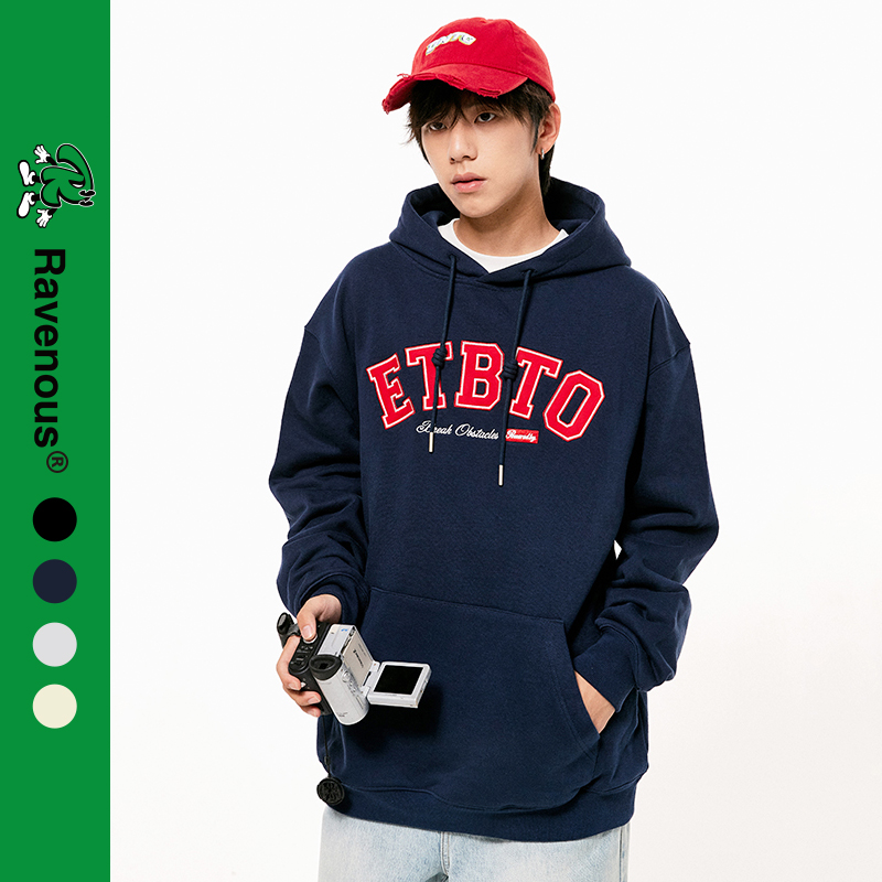 RAVENOUSETBTO贴布刺绣帽衫