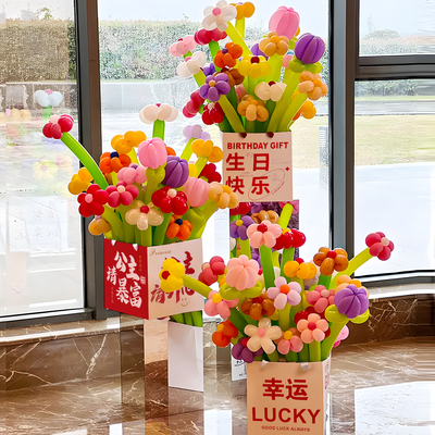 女孩生日布置网红气球花束DIY