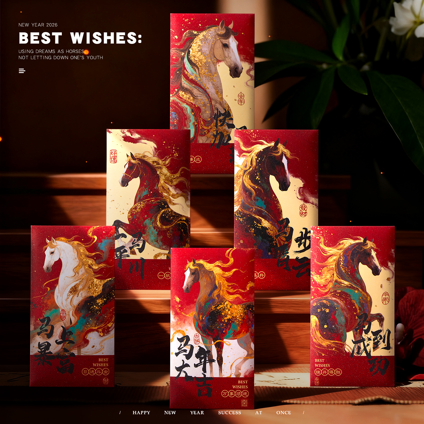 【可开发票】国风洒金红包