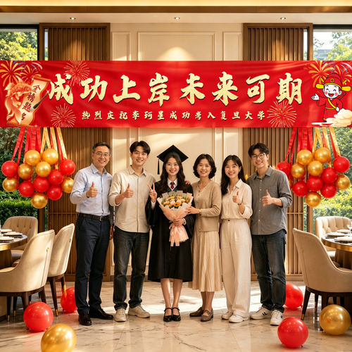 【免费开票】升学宴场景布置横幅