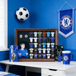 帕尔默恩佐哈兰德萨拉赫范戴克徽章相框足球周边送男友生日礼物