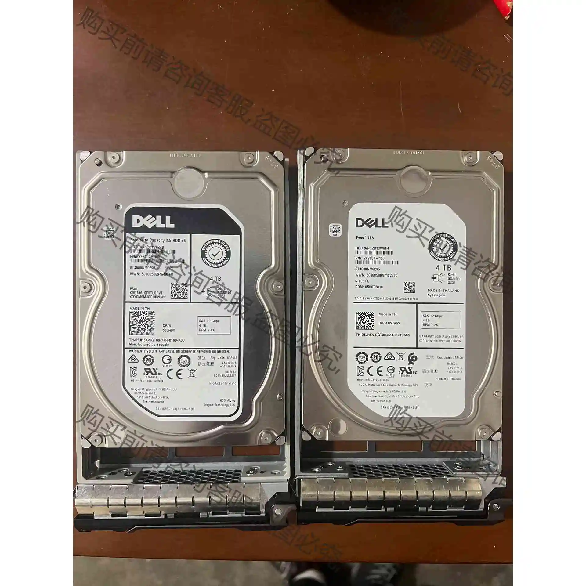 原装拆机 DELL 4TB SAS 12Gb硬盘05JH5X 议价产品 原装拆机功能完
