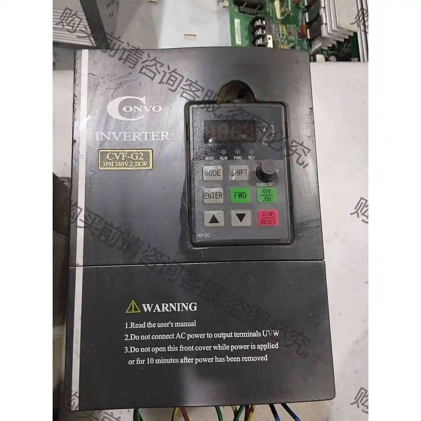 变频器康沃CVF一G2-4T0037C,3PH 380V 3 议价产品 原装拆机功能