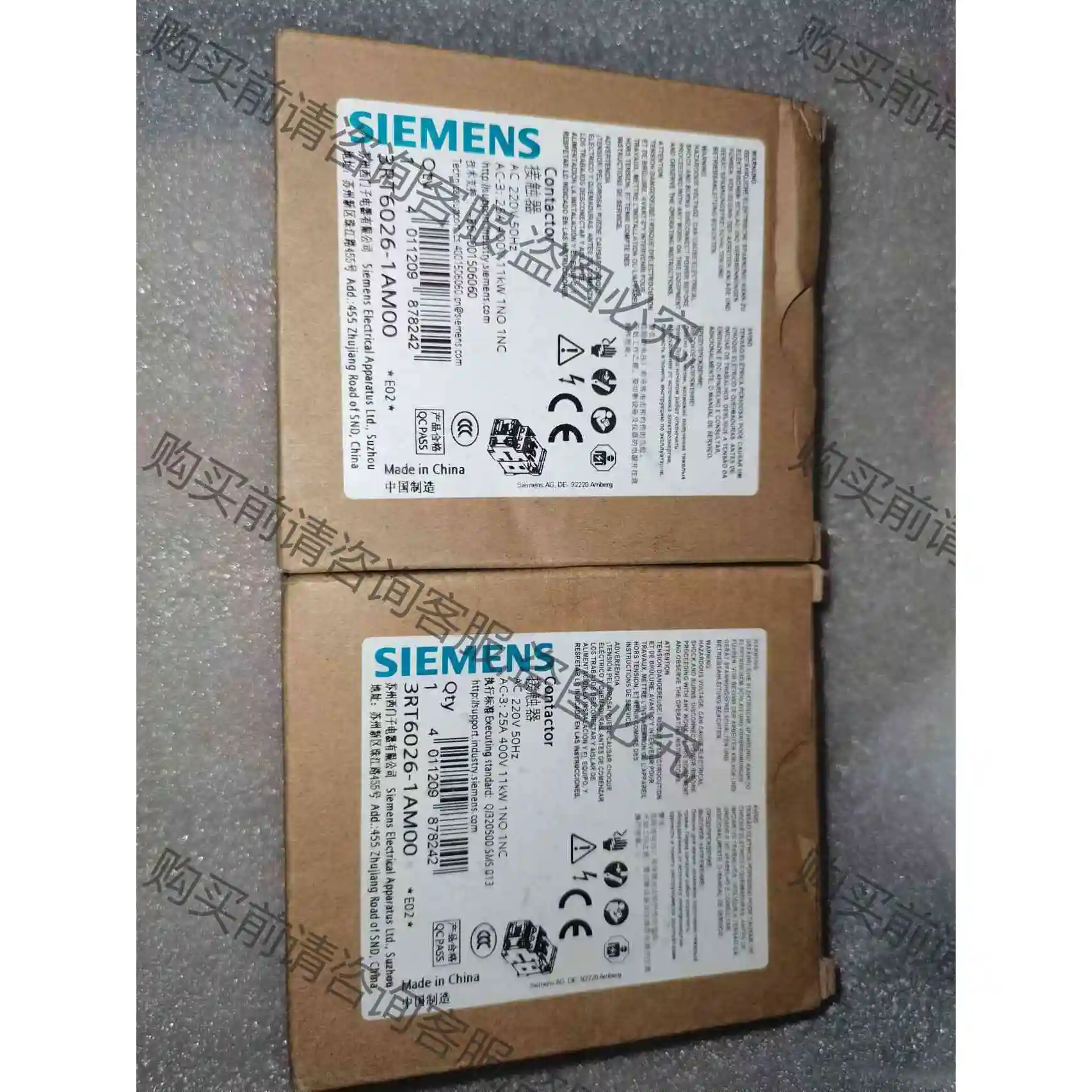 全新西门zi接触器3是RT6026-1AM00 220V 议价产品 原装拆机功能完