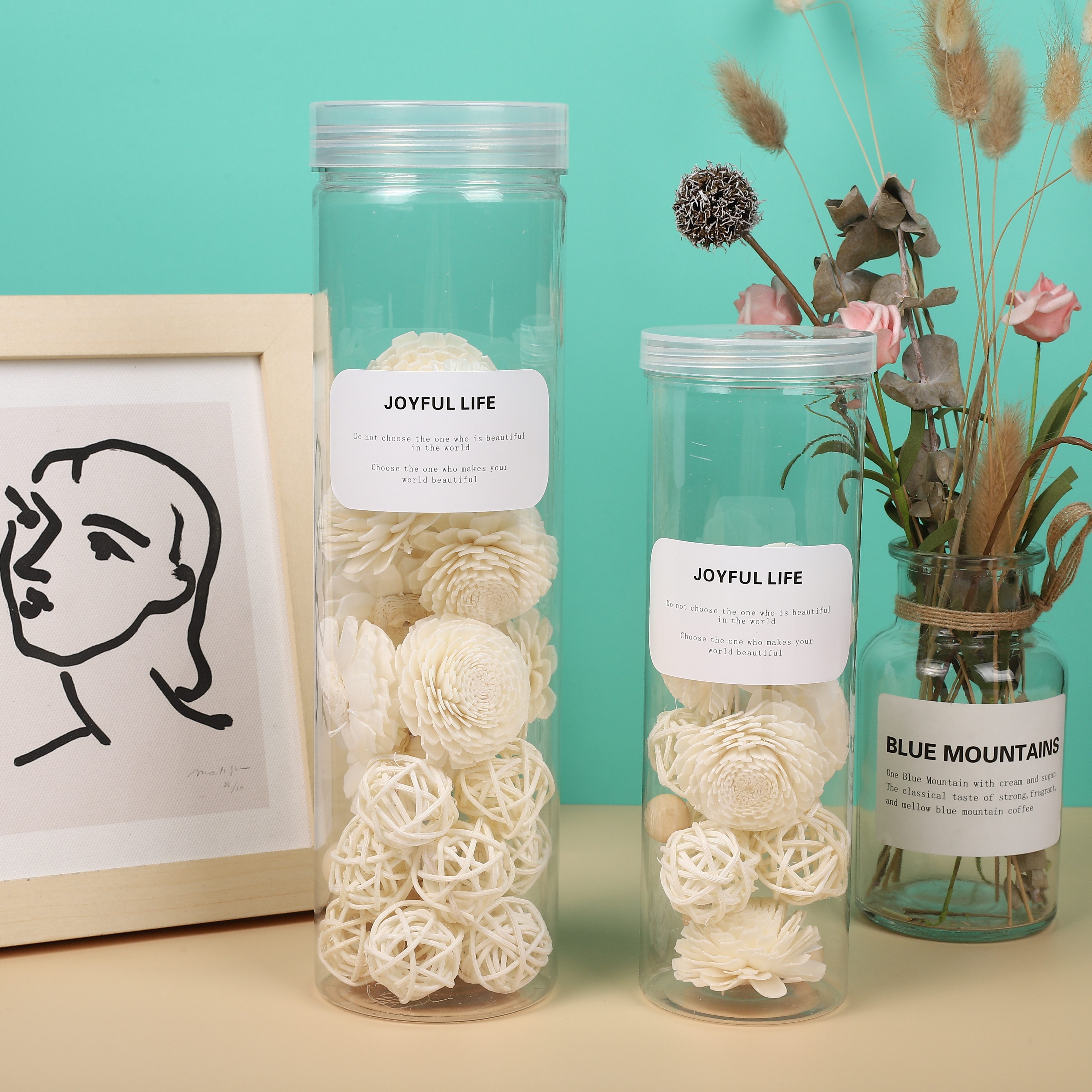 通草花藤球香薰配件超香无火香薰挥发扩香纤维棒香薰棒持久留香