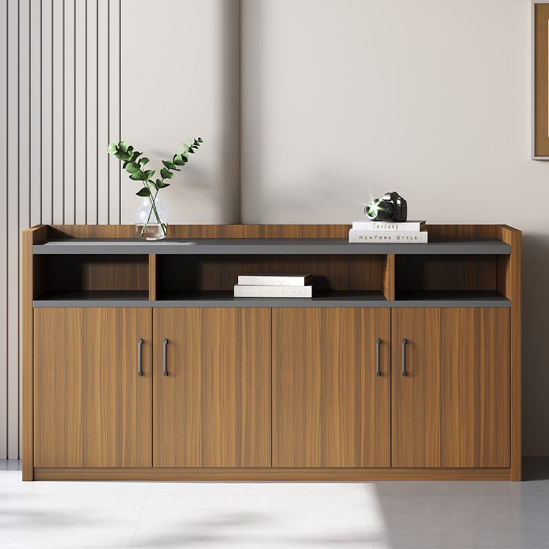 办公文件柜矮柜储蓄柜组合办公室茶水柜资料柜木质落地打印机柜