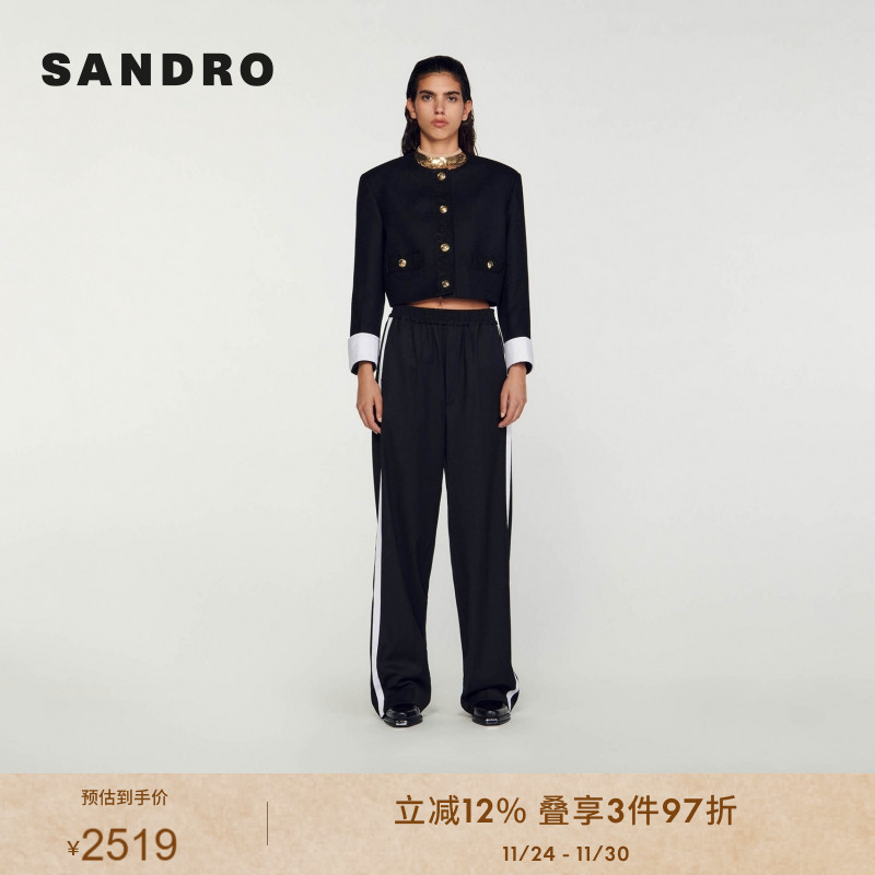 SANDRO法式短款金属秋季外套