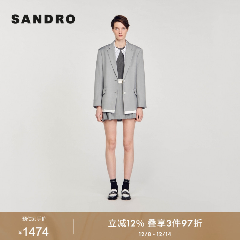 假两件西装领外套SANDRO