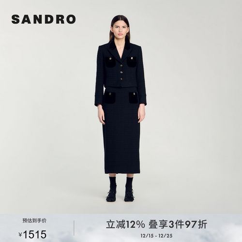 对称纽扣设计 优雅直筒版型