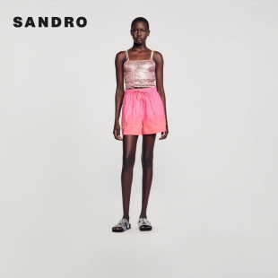 优雅设计感仿钻丁达尔短裤 SANDRO 气质时尚 法式 Outlets春秋女装