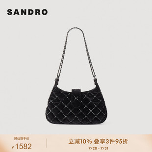 SANDRO 优雅简约菱格单肩包背提包SFASA01144 Outlets女士法式 时尚