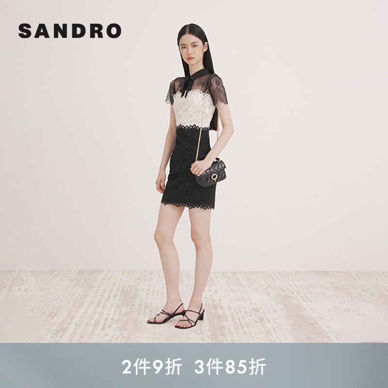 SANDRO法式蕾丝优雅连衣裙