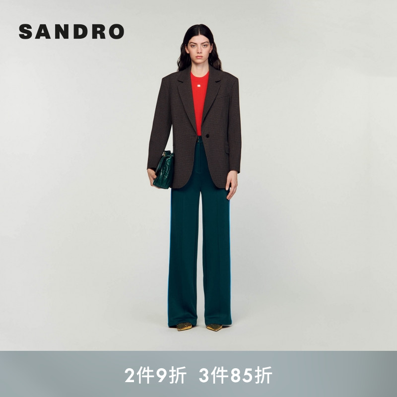 SANDRO廓形纯色西装外套