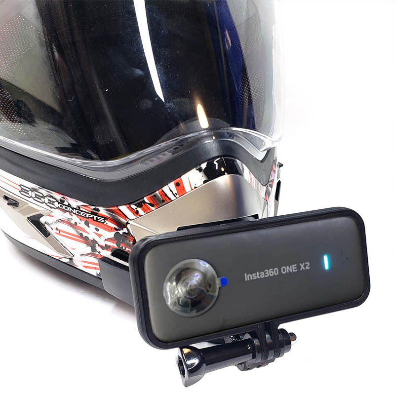 新款摩托车头盔支架insta360 one X2R骑行拍摄gopro小蚁手机配件
