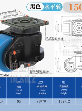 黑色福马轮 40F60F80F100F40S60S 三角板福马轮 铝型材怡合达替代