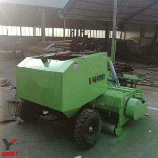 小羊爱吃的青贮饲料机 地瓜秧打捆包膜机 秸秆牧草圆捆覆膜机
