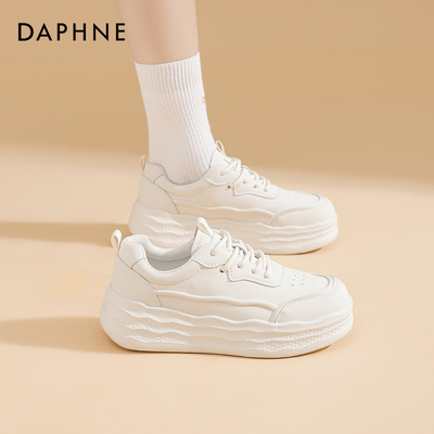 达芙妮厚底小白鞋女2025秋冬新款