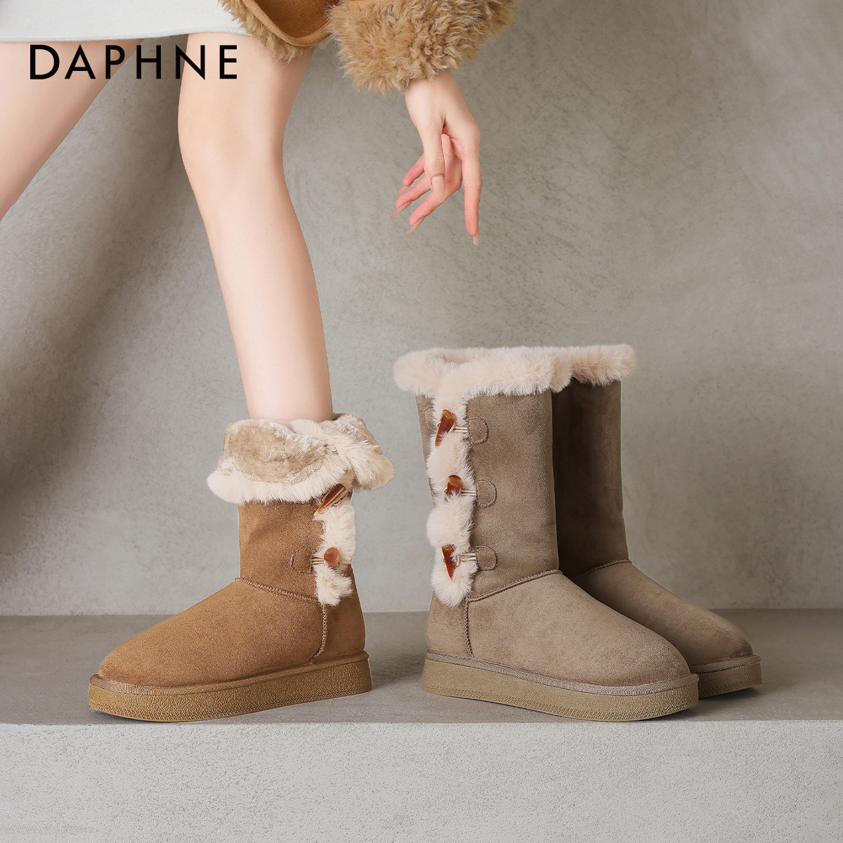 加绒加厚雪地靴保暖锁温