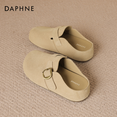 达芙妮勃肯鞋女真皮软底一脚蹬