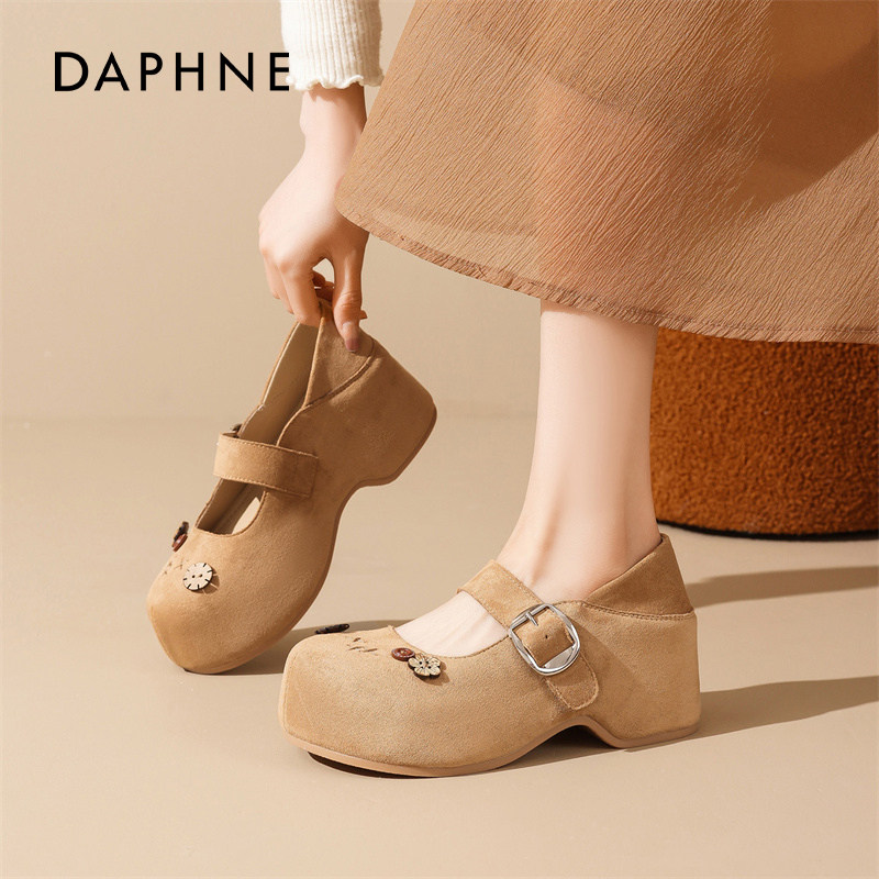 达芙妮厚底玛丽珍鞋女2026新款春季小个子增高休闲单鞋两穿勃肯鞋,女鞋,勃肯鞋/软木鞋,淘宝优惠券,粉丝福利购,淘宝优惠卷
