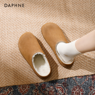 达芙妮勃肯鞋女新款冬加绒毛毛鞋