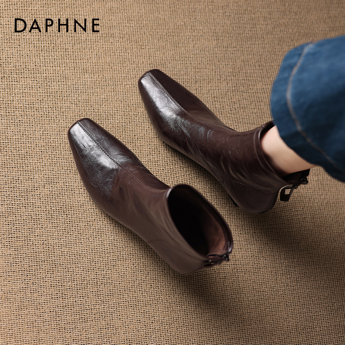 加绒法式尖头气质女士细高跟短靴