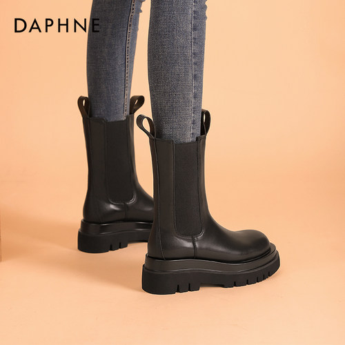 达芙妮马丁烟筒靴短靴