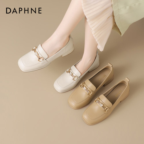 达芙妮乐福鞋女新款英伦风小皮鞋