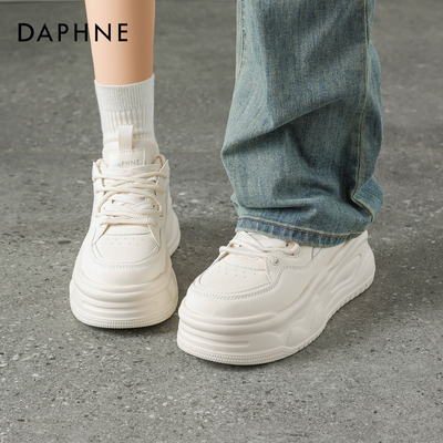 达芙妮厚底小白鞋女款2025新款冬