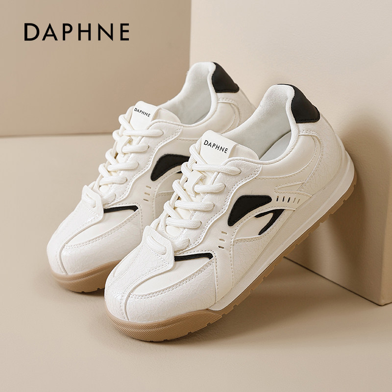 达芙妮厚底白色板鞋女2026春季新款软底百搭运动休闲德训鞋小白鞋