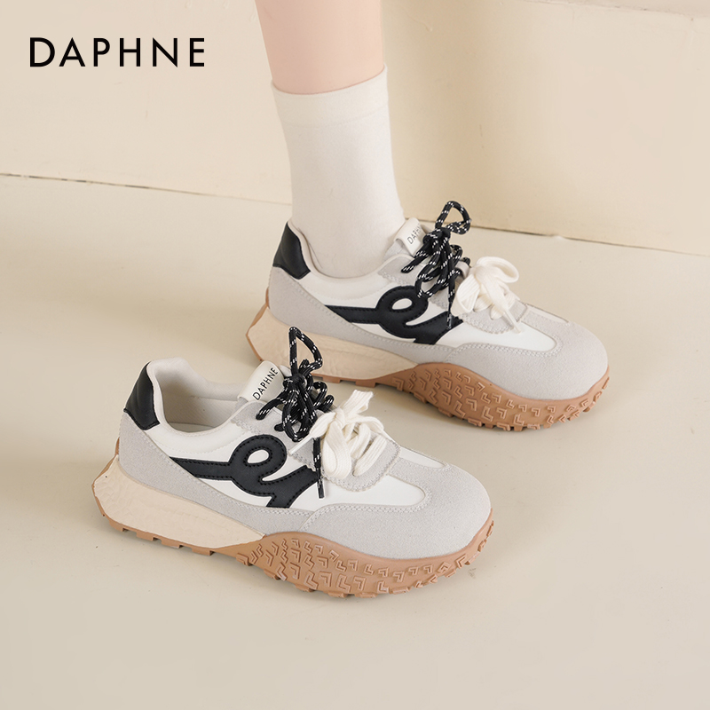 达芙妮厚底德训鞋休闲百搭小白鞋