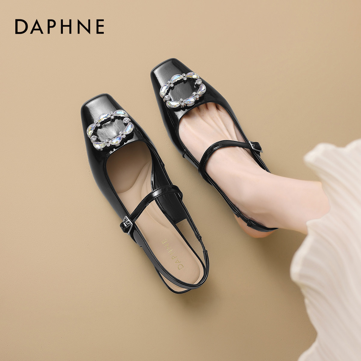 达芙妮包头凉鞋单鞋拖鞋玛丽珍鞋