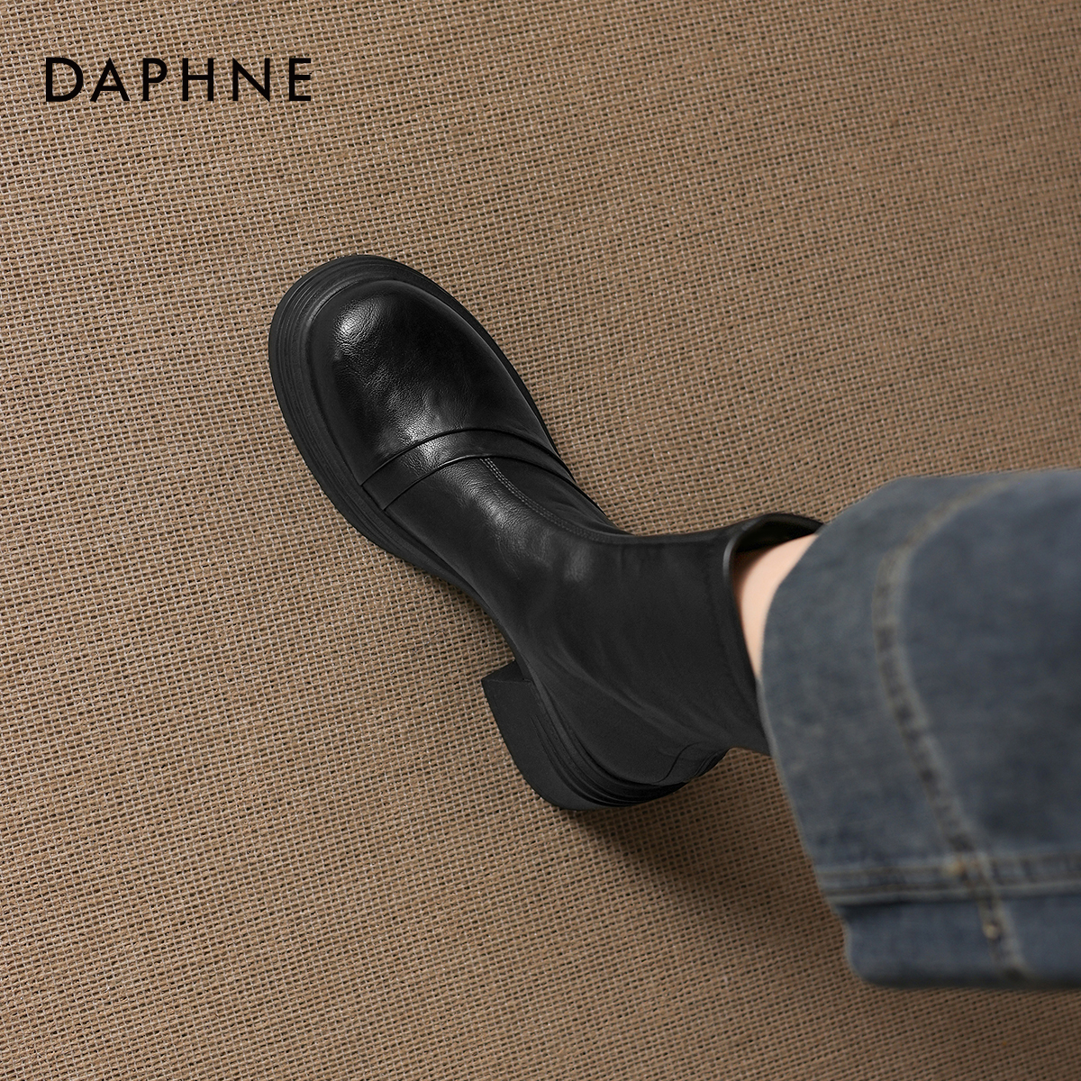 高跟瘦瘦短靴女厚底马丁靴骑士靴