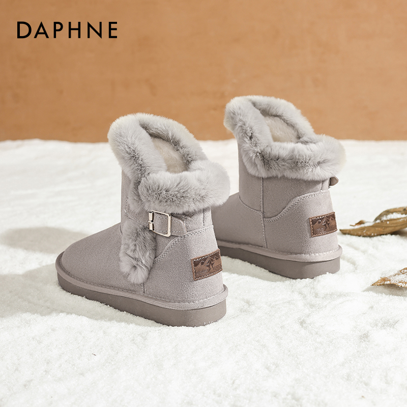 达芙妮官方旗舰正品雪地靴