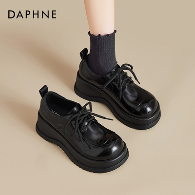 达芙妮厚底乐福鞋女2025新款