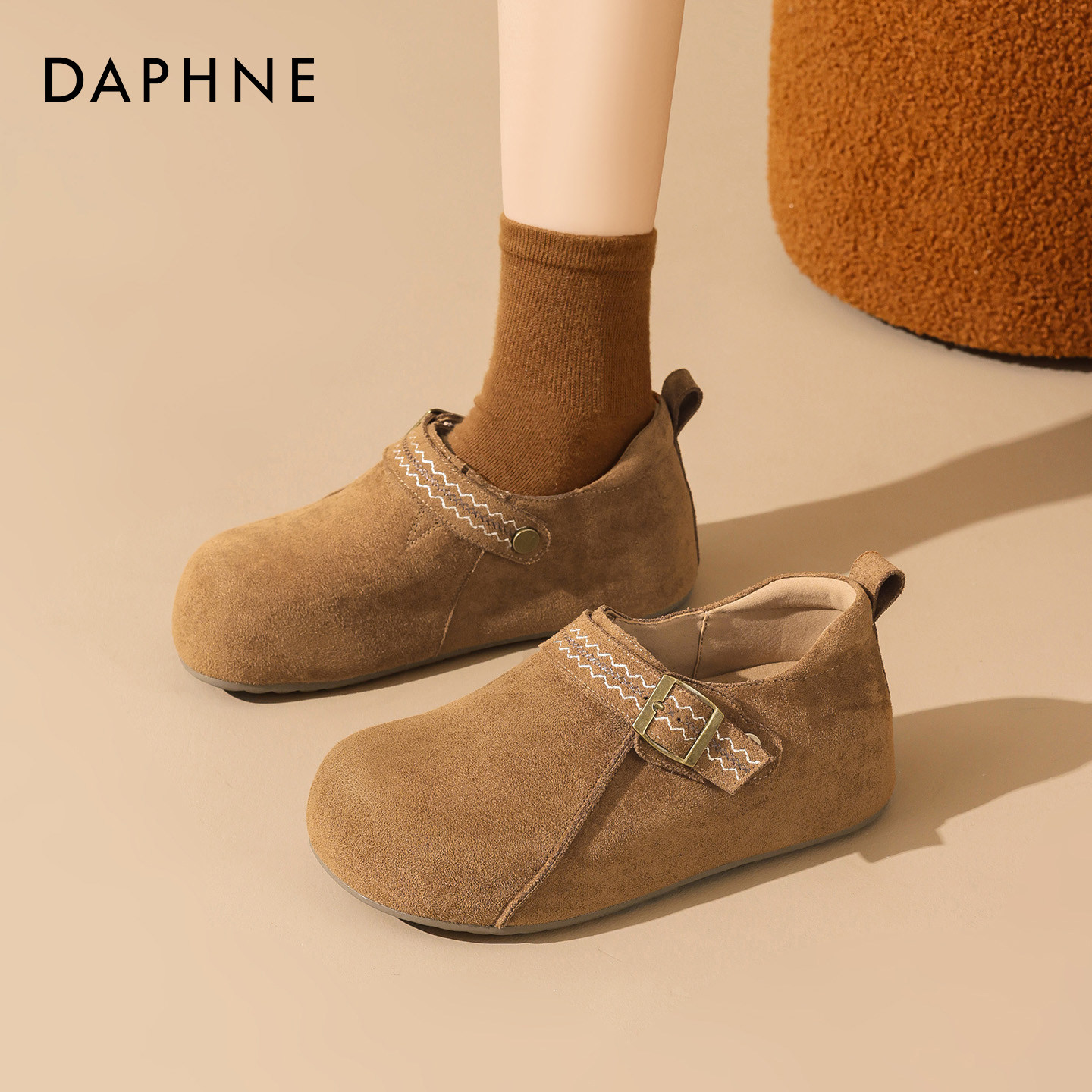 达芙妮勃肯鞋女2026新款爆春季厚底全包单鞋一脚蹬豆豆孕妇女鞋子,女鞋,勃肯鞋/软木鞋,淘宝优惠券,粉丝福利购,淘宝优惠卷